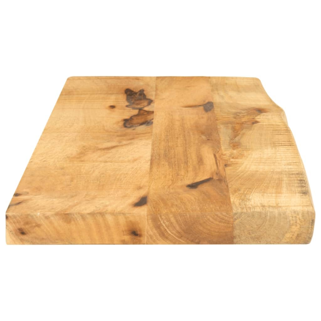 vidaXL Tablero de mesa de 70 x 40 x 2,5 cm con bordes vivos de madera de mango en bruto, superficie de repuesto para mesa de comedor, superficie de apoyo