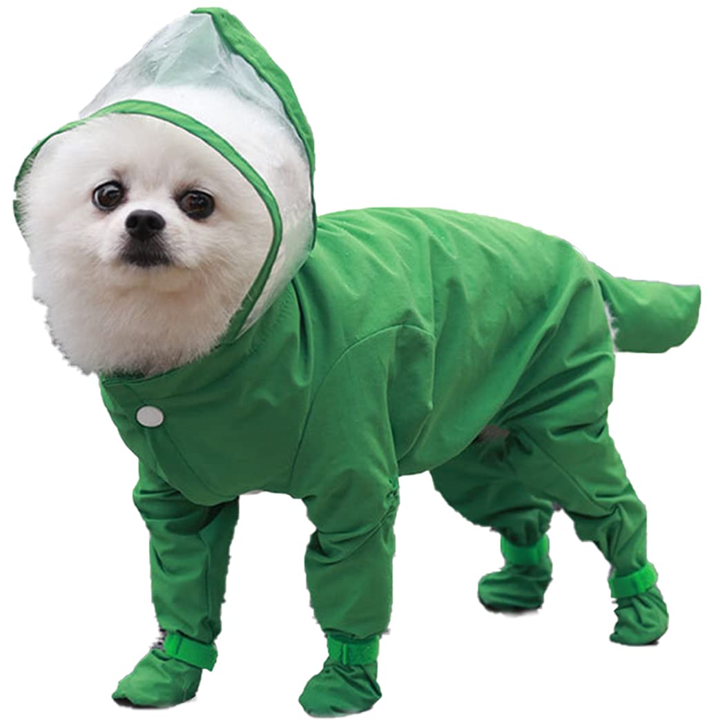 Licogel Pet Rain Jumpsuit Hooded Lightweight Waterproof Full Coverage Cat Raincoat Dog Outfits Adjustable Lightweight Smooth (B09FXDHQ8H) Amazon Price History, Amazon Price Tracker