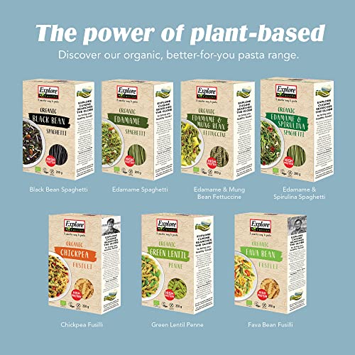 Explore Cuisine - Gluten Free Plant Pasta, Chickpea Fusilli, Organic, Low Carb, High Protein, Perfect for Vegan Diets (1 x 250g)