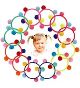 Zifengcer 12Pcs Fluffy Hair Ties for Girls Pom Pom Hair Accessories for Pets Cute Nylon Hair Band...