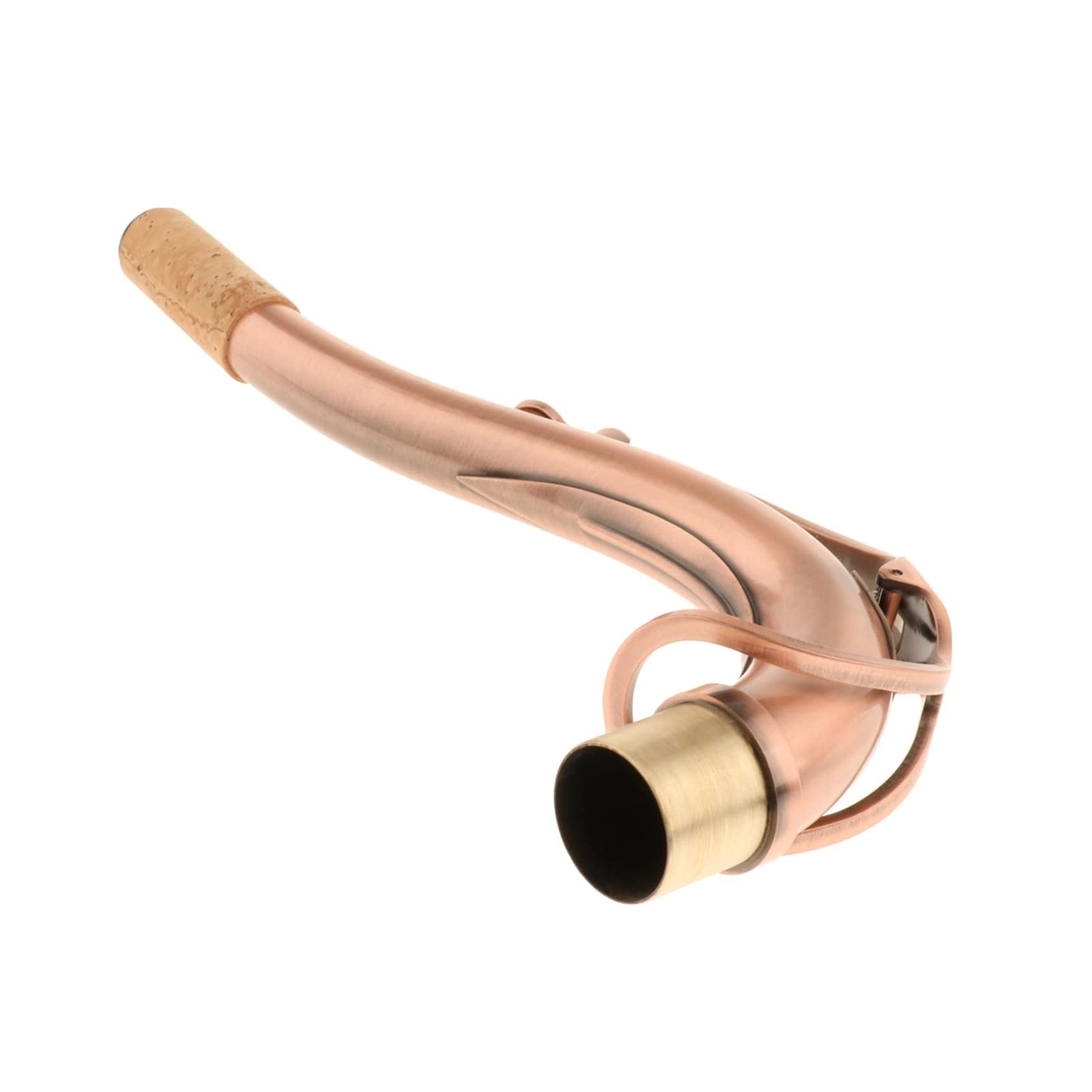 BOLZAN WZUNHUANG Kupfer-Tenor-Saxophon-Biegung-Hals-Sax-Holzwind-Instrumenten-Zubehörteile (Color : Gold)