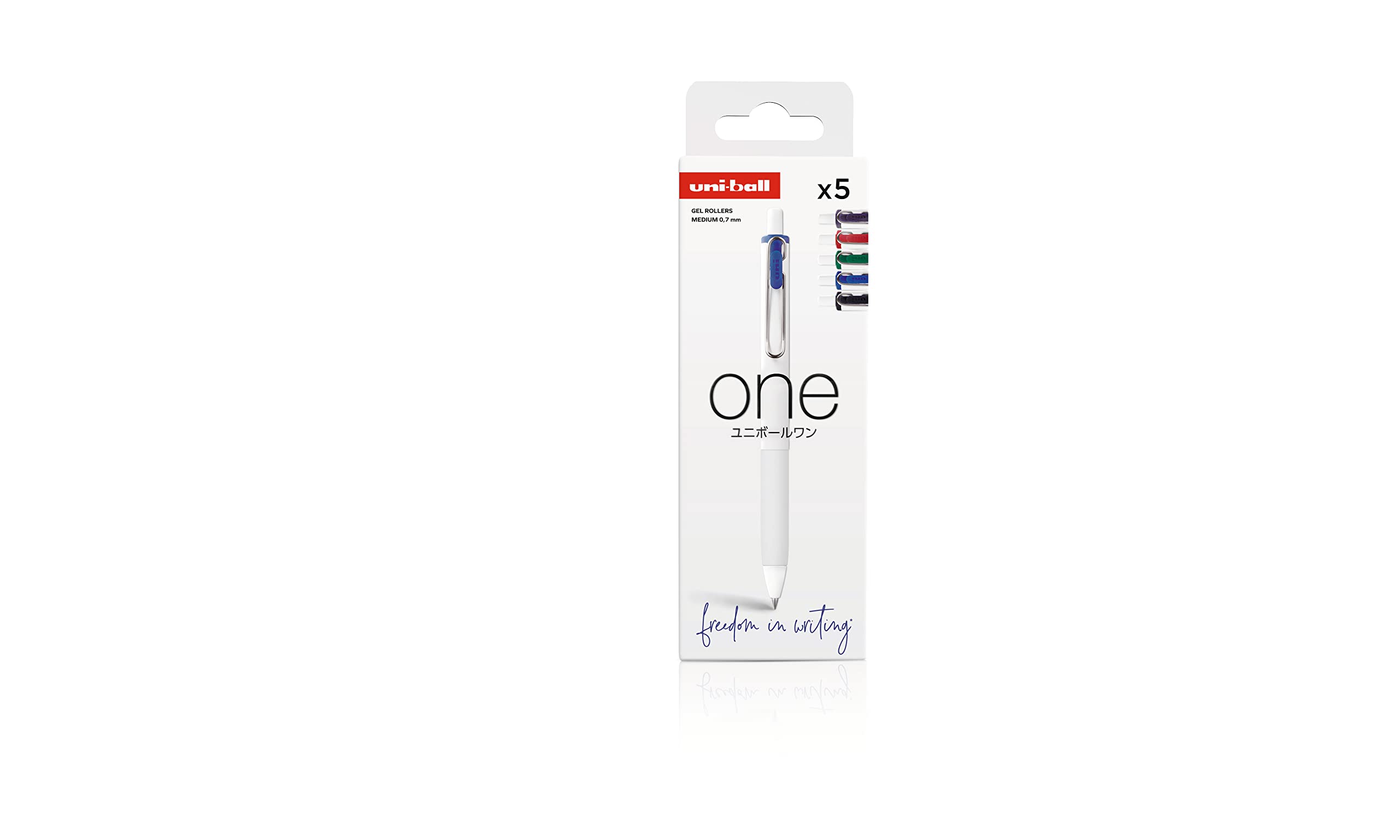 Uni-Ball Rollerball Gel Ink One 0.7mm Case 5 Colours CLASSIC