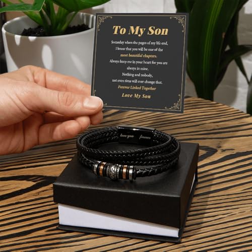 To My Son Bracelet, Bracelet for Son from Parents, Bracelet For Son From Dad, Birthday Gift For Son Bracelet, Bracelet For Son From Mom, Christmas Gift For Son From Parents3