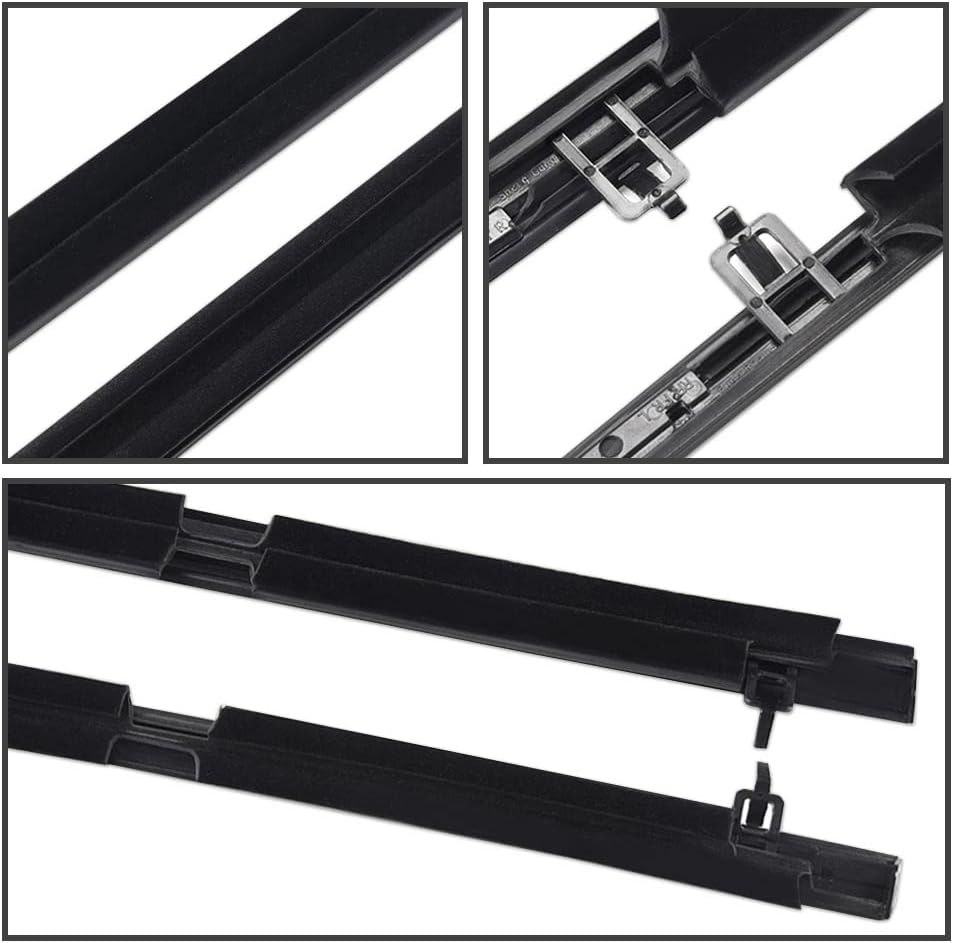 4PCS Weatherstrip Window Moulding Trim Seal Compatible with Honda Civic 2006-2011 Door Outside Trim Seal Belt Black