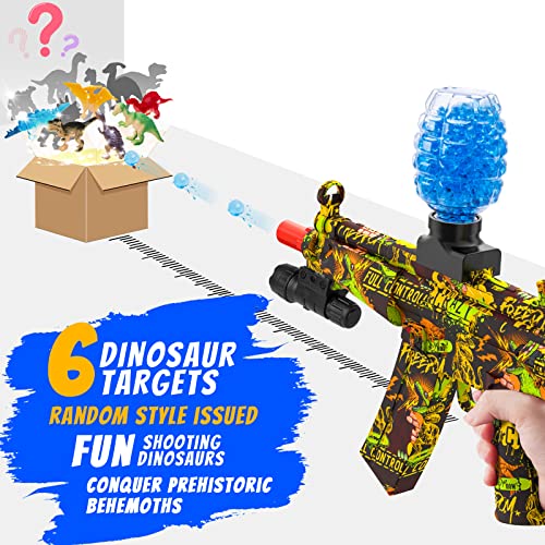 Uqhh Gel Ball Electric Splat Gun,Mp5 Submachine Model Water Bead Blaster Toy Shooter With Dinosaur Park Skin, For Kids,Team Shoot Game Outdoor Exercise(Green) #TOP1