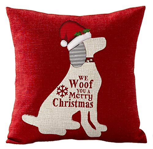 Top 10 Best Christmas Dog Pillow in 2022 8 We Woof You A Merry Christmas Best Pet Dog Christmas ...
