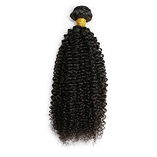 18' Kinky Curly Virgin Remy Human Hair Bundles Natural Black Color 7A 100 Grams