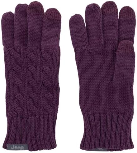 Jeep Women's 3 Piece Cable Knit Scarf, Beanie, and Gloves Set - One Size Fits Most - Image 3