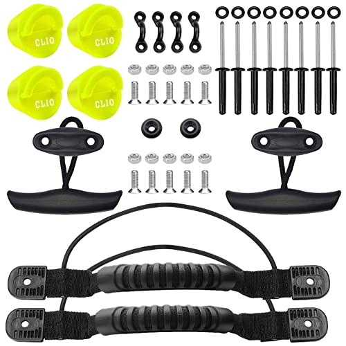 Kayak Carry Handles Kit with Front Pull Carry T-Handles 4 PCs Kayak Scupper Plugs Kit 4 PCs Kayak Pad Eyes with Tir-Grip Rivets for Kayak Canoes Boat Suitcase Kayak Deck Rigging Accessory -  ‎CLIO, Kayak Carry Handles Kit 0155