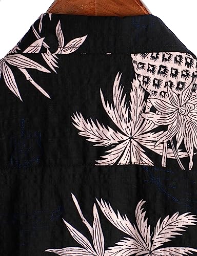 Image of VATPAVE Mens Casual Hawaiian Floral Shirts Short Sleeve Button Down Tropical Shirts Beach Summer Shirts