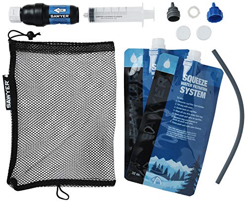 Product Image 4: Sawyer Products SP129 Squeeze Water Filtration System w/ Two Pouches,Black/Blue