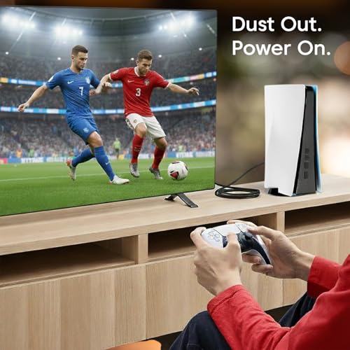 Image of Sounce Dust Plug for PS5, 9 Pcs Dust Plug Kit, Slim Console, PS5 Silicone Plug Protector, Antidust Cover, Dustproof PlayStation 5 Disk /Digital Console Slim Game Accessories (Black)