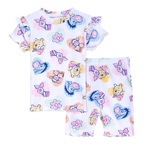 Image of Disney Ribbed Peplum T-Shirt and Bike Shorts Outfit Set Newborn to Big Kid Sizes (0-3 Months - 14-16)