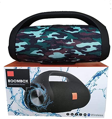Caixa de Som Boombox Bluetooth Portátil 35 cm Cor:Camuflada