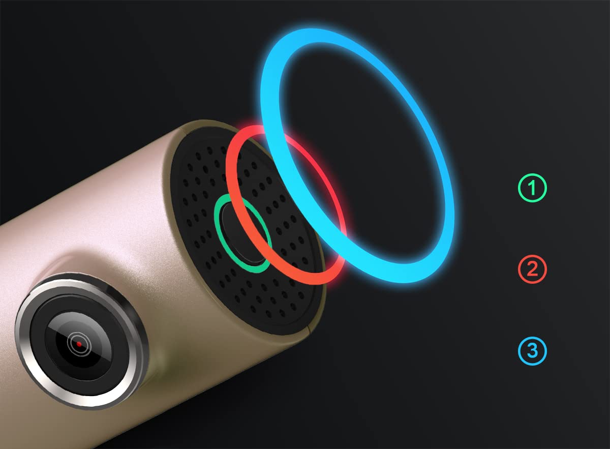 Kamera samochodowa wideorejestrator 70mai M300 1296p 140° język PL ROSE GOLD