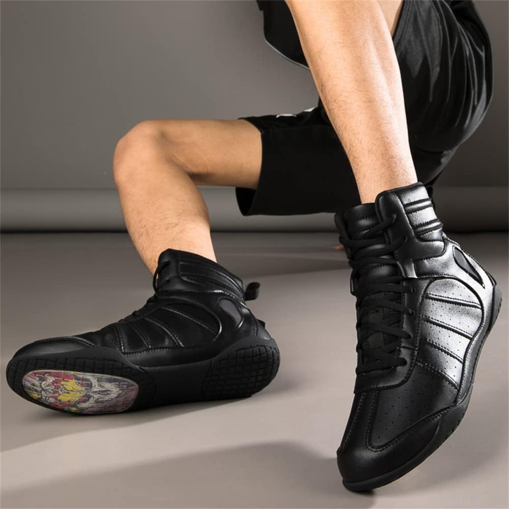 Hommes Femmes Bottes De Boxe, Mode Boxers Baskets Respirant Cuir Sparring Lutte Fitness Chaussures