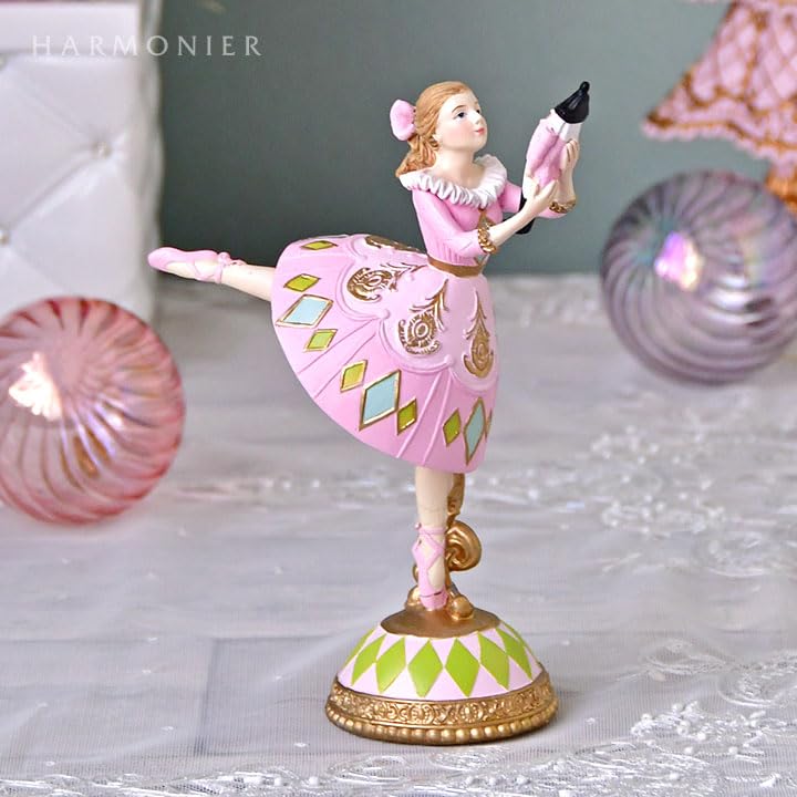 Amazon.co.jp: ダンシングクララフィギュア/ピンク クリスマスオブジェ