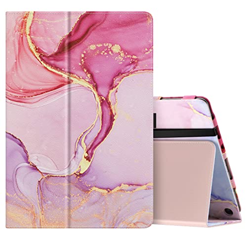 Image of MoKo Case Fits Amazon Kindle Fire HD 10 Tablet(13th /11th Gen) 10.1 inch,Marble Light Pink Gold