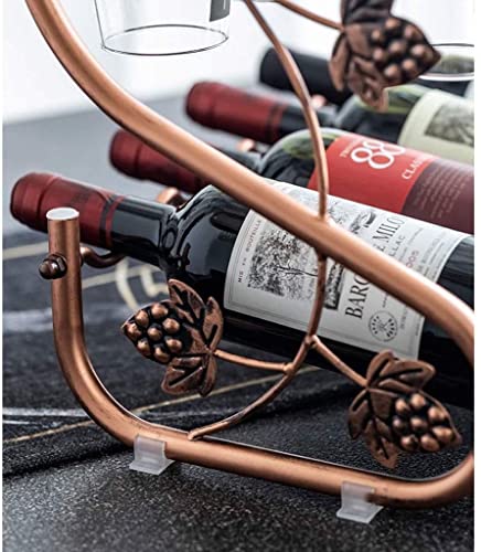Soporte metálico para 4 botellas y 6 copas de vino miniatura 4