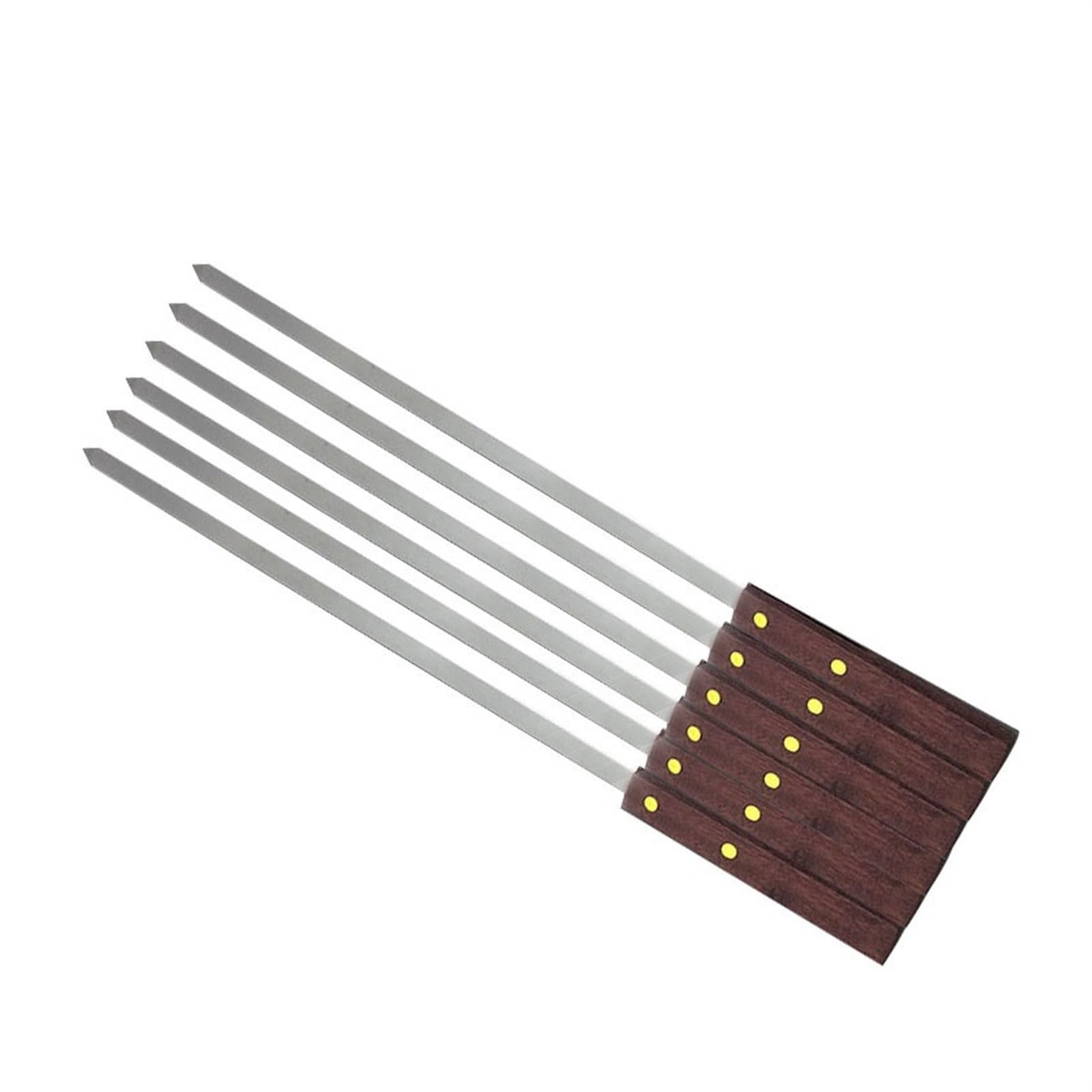 Spiedini di Kebab, 60 cm 23,6 '' Grandi griglie per barbecue Spiedini Manico lungo Forchetta per barbecue Acciaio inossidabile Stile brasiliano Shish Kebab Spiedino per barbecue turco (Colore : 2 Pe