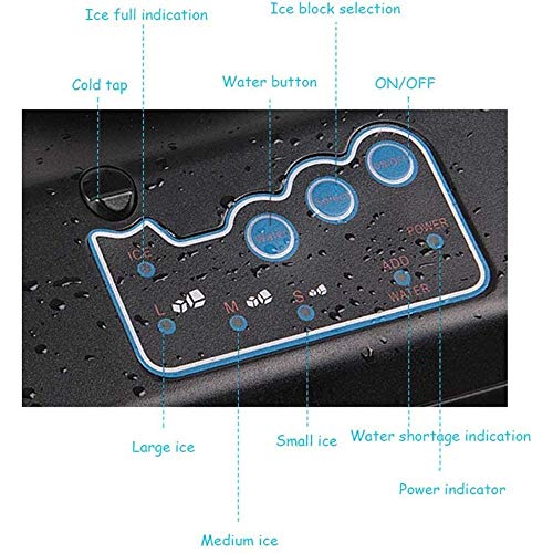 MHGD Eismaschine für die Arbeitsplatte, tragbare und kompakte Eismaschine, Eiswürfel in 8 Minuten fertig, elektrische… – Bild 7