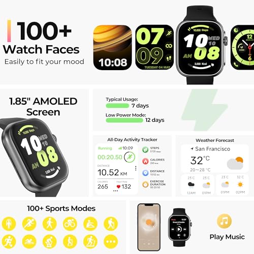 Anyloop ALW10-PRO Smart Watch [Gps, Alexa Built-In], 24/7 Heart Rate Monitor With Hrv, Spo2/Stress/Sleep Tracker, Calls & Messages, 3Atm Waterproof, 12-Day Battery, 100+ Sport Modes Fitness Smart Watches thumb #7