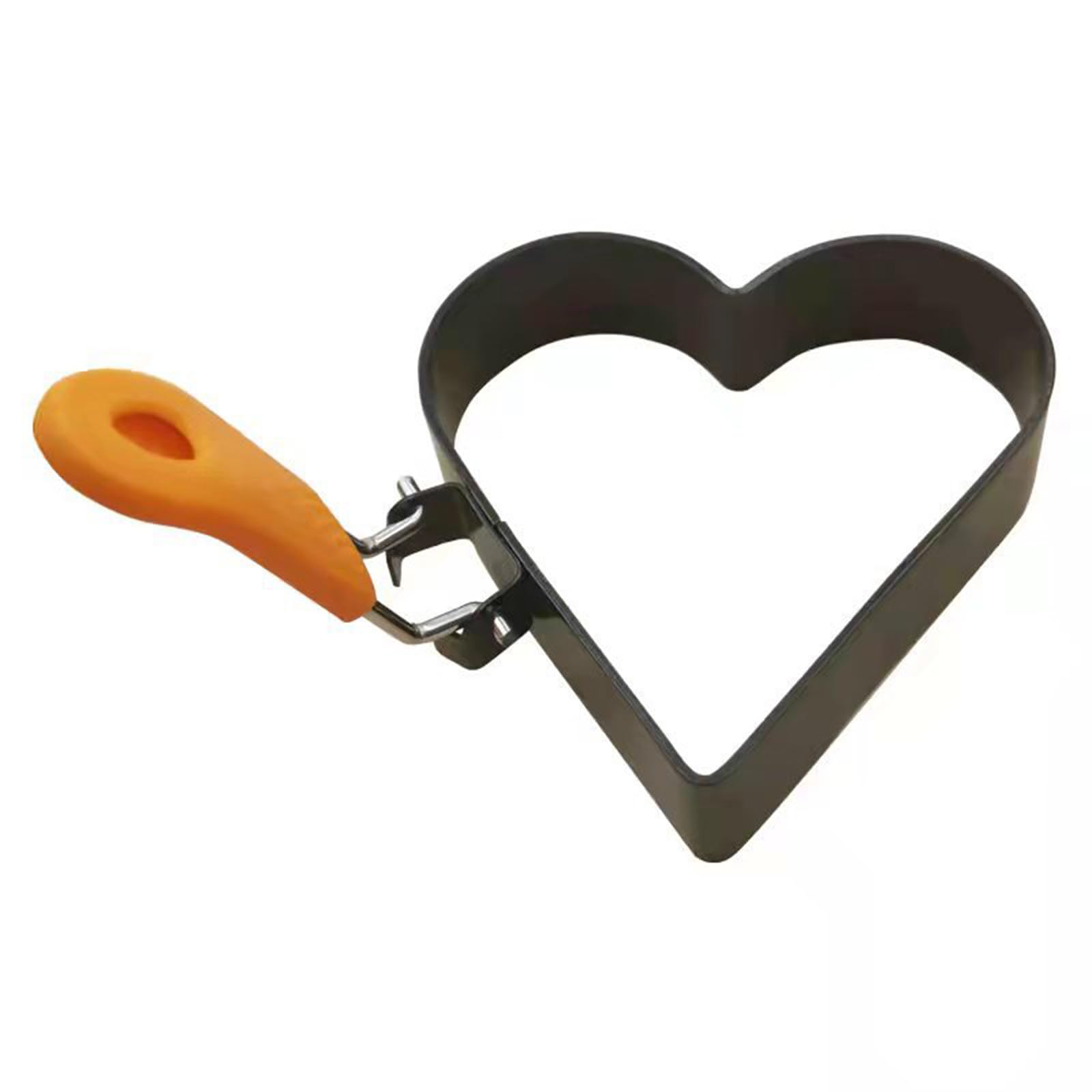 Yhplxyuus Shape Eggs Rings Stainless Steels Molds with Foldable Handle for Frying Eggs and Baking Breakfast Sandwiches Kitchen Gadget for