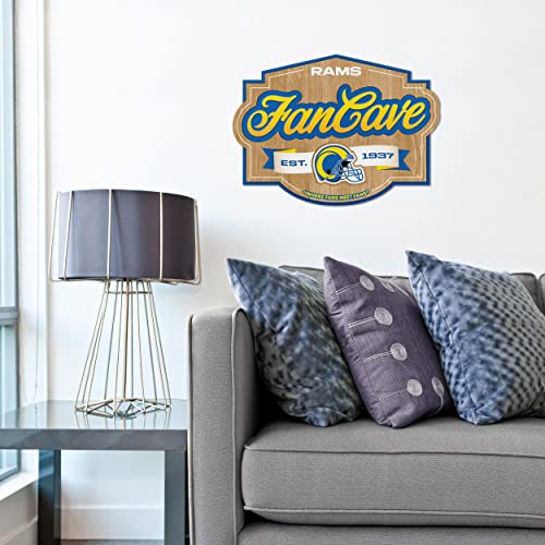 Image of YouTheFan NFL Los Angeles Rams FanCave Wall Art | Ready-To-Hang, 3D Multi-Layered Construction, Floating Wall Mount Design, Great Fan Gift, Officially Licensed Artwork