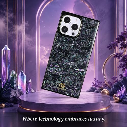 Image of COCOMII Rectangle for iPhone 15 Pro Case, Galaxy Abalone Shell