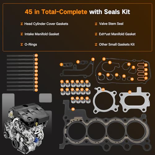 Image of 1.5L Accord Head Gasket Set with Head Bolt Kit Engine Cylinder Compatible with Honda Accord 2018-2022(Not fit Sport),Civic 2016-2021,CR-V 2017-2021,1.5L L4 16V Gas Dohc Turbo,Replacement HS55383