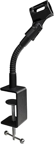 Soporte de micrófono flexible de cuello de cisne de 6 pulgadas con abrazadera de escritorio resistente para podcast, reuniones, conferencias, disponible en Yaxa Costa Rica