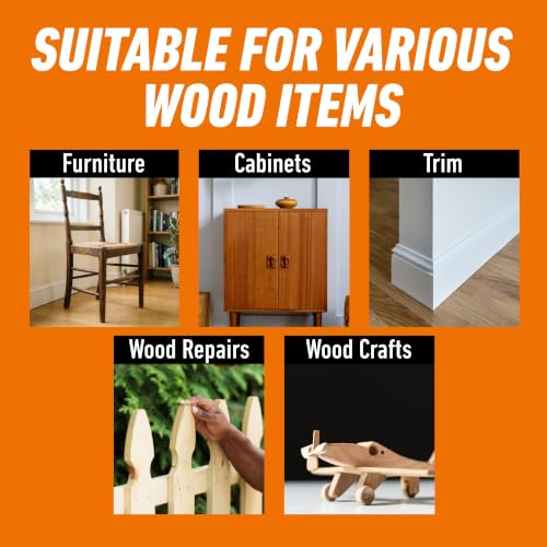 Image of Gorilla Wood Glue, Natural Wood Color, 1 Gallon Bottle (Pack of 1) - Water Resistant for Indoor or Outdoor Projects and Repairs