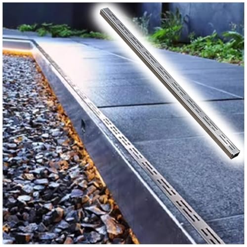 Canal de drainage fin rectangulaire pour terrasse cour et garage