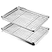 Blacha do pieczenia z zestawem stojaków, patelnie do pieczenia ze stali nierdzewnej, blacha do ciasteczek z półką chłodzącą, 40 x 30 x 2,5 cm, nietoksyczne i zdrowe, nadają się do mycia w zmywarce - 4 sztuki (2 arkusze + 2 stojaki)