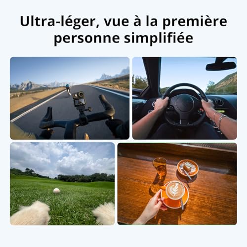 DJI Osmo Nano Bundle Standard (64 Go) - Petite caméra vlog 4K/60 IPS avec capteur 1/1,3″, vidéo FOV Large 143°, 200 Min d'enregistrement, caméra POV magnétique 4K pour Le Sport, Le vlog