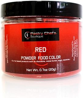 Pastry Chef's Boutique Fat Soluble Powder Food Color - - 0.7 oz. - Red