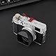 Haoge LH-X54B Metall Rechteckig Sonnenblende Gegenlichtblende mit 49mm Adapterring für Fujifilm X100VI Fuji FinePix X100V Kamera Objektiv Schwarz
