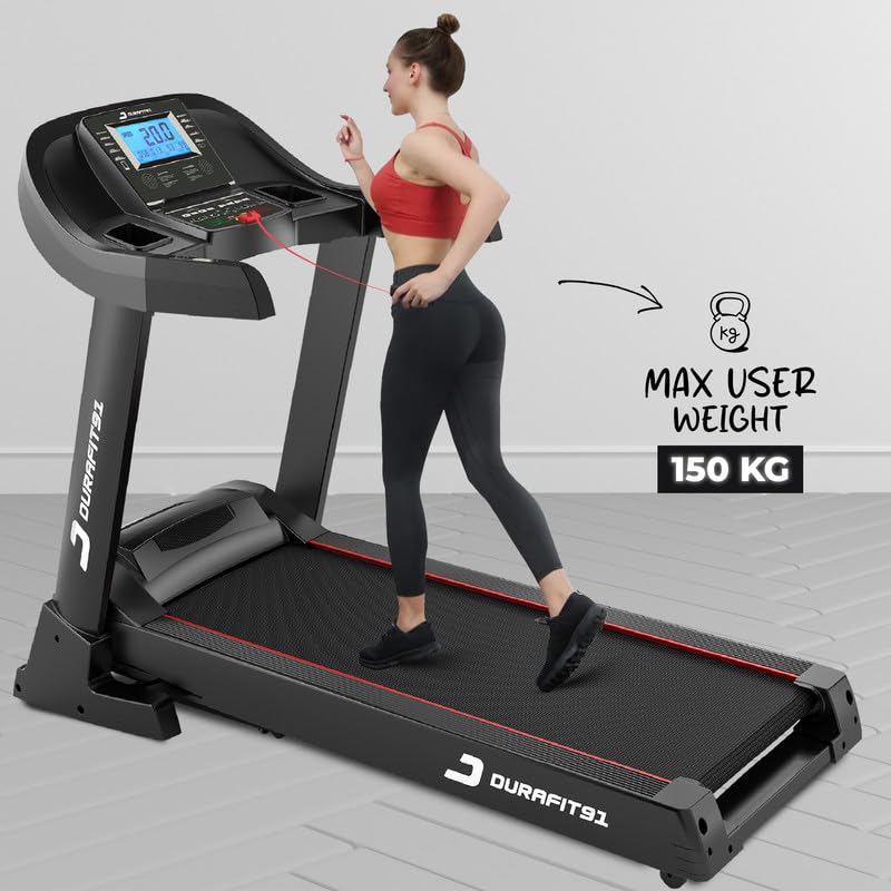 Image of Champion 7HP Peak AC Motorized Treadmill | Max User Weight 150 Kg | 20 Level Auto Incline | Max Speed 20 Km /Hr | Home use