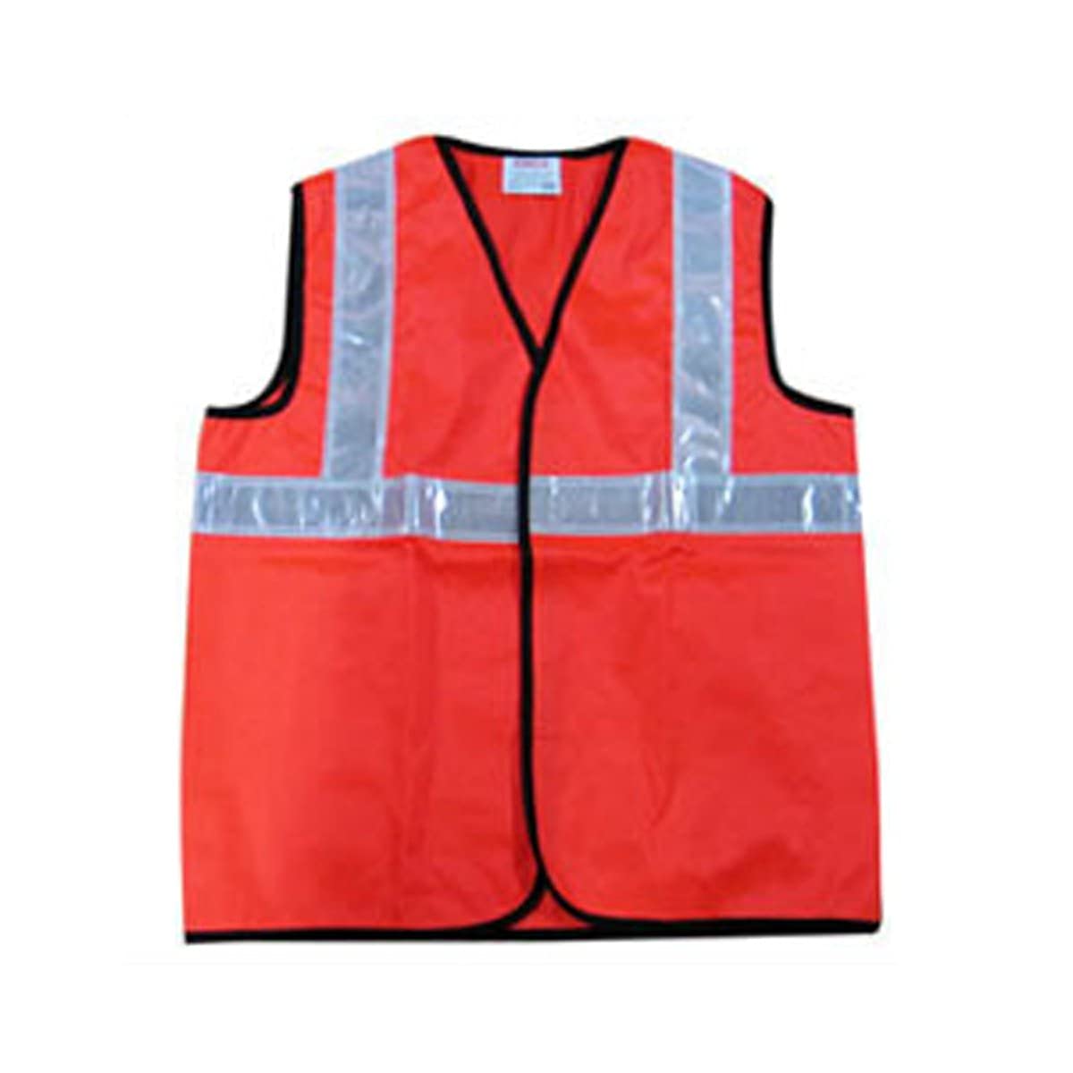 Men's Polyester Reflective Strips Safety Jacket For Workwear (Red, XL)