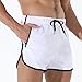DCEHGEW Men’S Running Shorts,Men White Black Lightweight Breathable Quick Dry Sport Shorts for Gym Tennis Fitness Training-Black-L