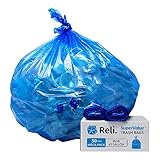 Reli. SuperValue 65 Gallon Recycling Bags (50 Count) Blue 65 Gallon Trash Bags Heavy Duty - Large...