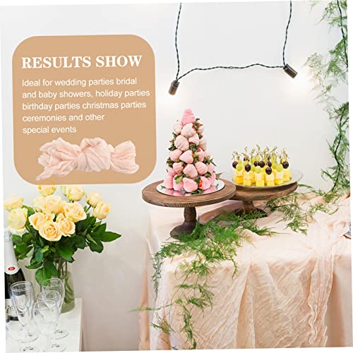 Caminos de mesa rústicos de gasa para bodas boho y decoración elegante 7
