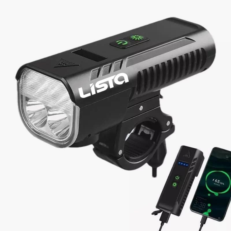 Lista Bicycle Light Front, Super Bright 1000 Lumens USB Rechargeable Bicycle Headlight with IP65 Waterproof and 8 Lighting Modes Bicycle Light Fits for All Bicycle (B0CCQ3X13D) Amazon Price History, Amazon Price Tracker