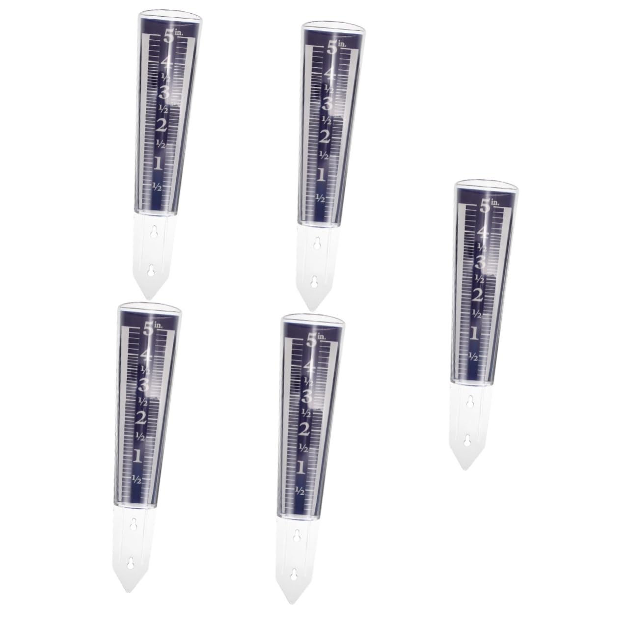 Toddmomy 5stücke Regenmesser Mit Transparenter Runder Niederschlagsmesser Für Garten Für Außenbereiche Präzise Regenmessung Für Rasen Und Pflanzenpflege