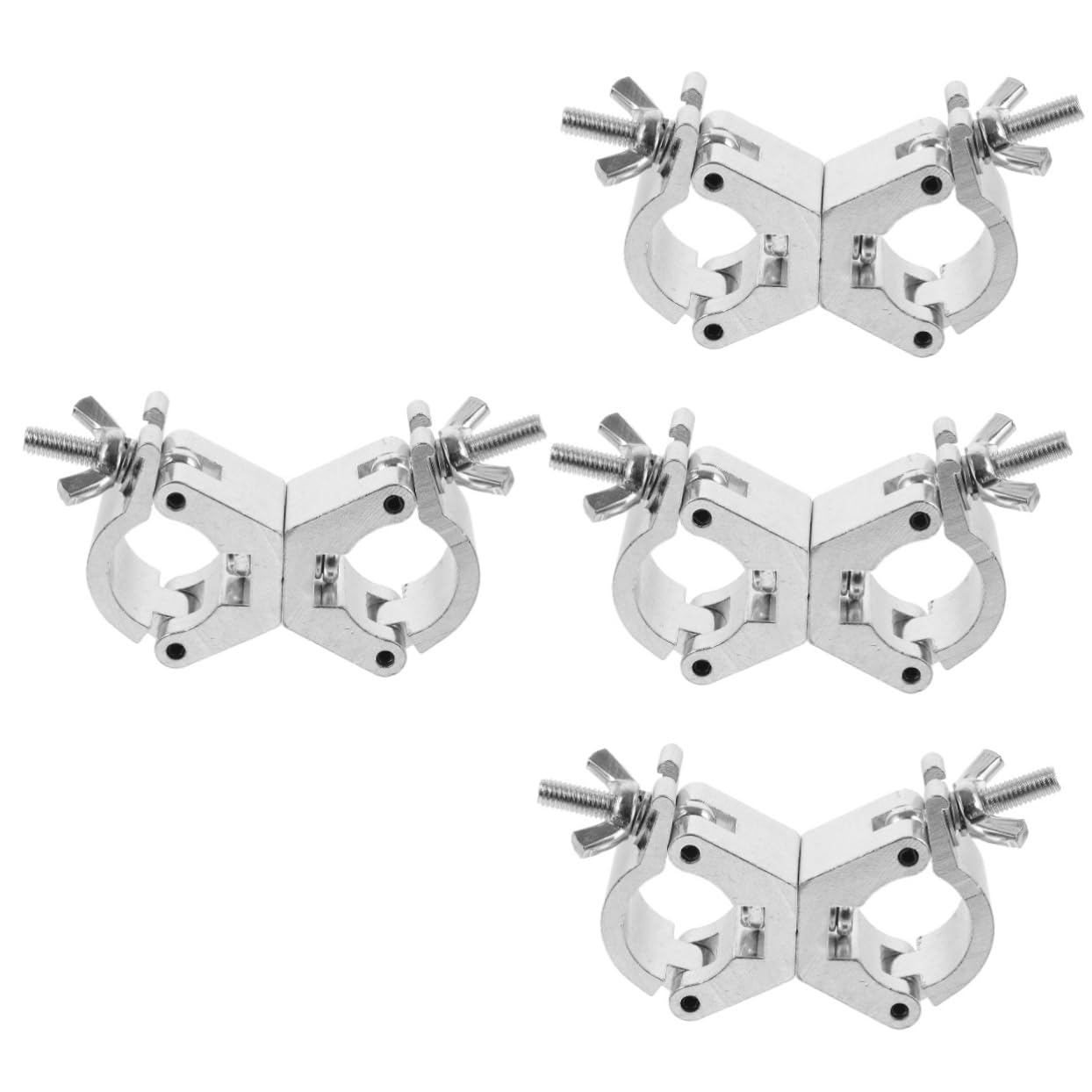 Toyvian 4 sztuki lekka klamra Fixed Clip szczypce zaciskowe wieszak wieszak na ubrania akcesoria podwójna obejma rurowa DJ- zacisk świetlny zacisk świetlny DJ zacisk świetlny Truss dj stop aluminium