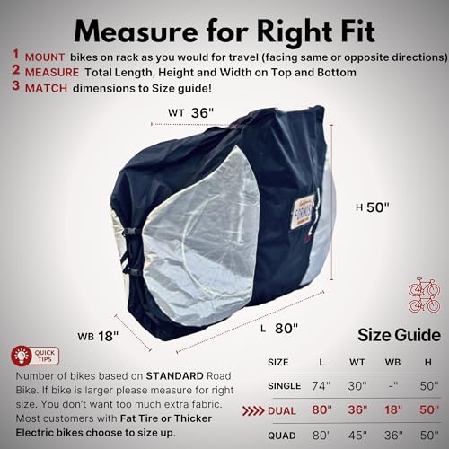 image for Formosa Covers 2025 STRONGER Zippers Travel Bike Transport Cover for R