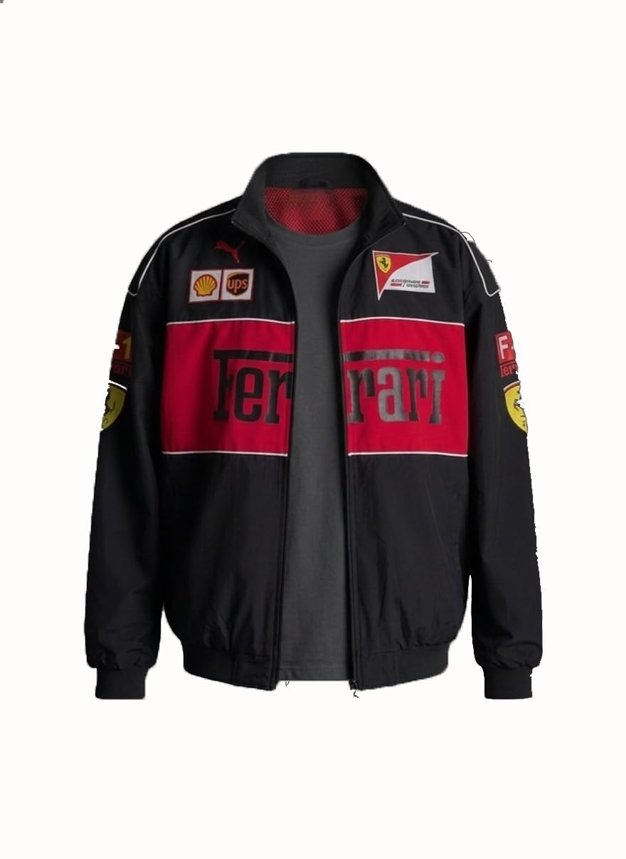 F1 Jacket/Motorsport Streetwear Full-Zip Bomber Biker Jacket For Men