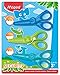 Maped - Set de 3 ciseaux créatifs KIDICRAFT 12 cm - 3 formes de découpe - Sécurité - Bouts ronds - Lames plastique - Pour enfants - Dès 3 ans