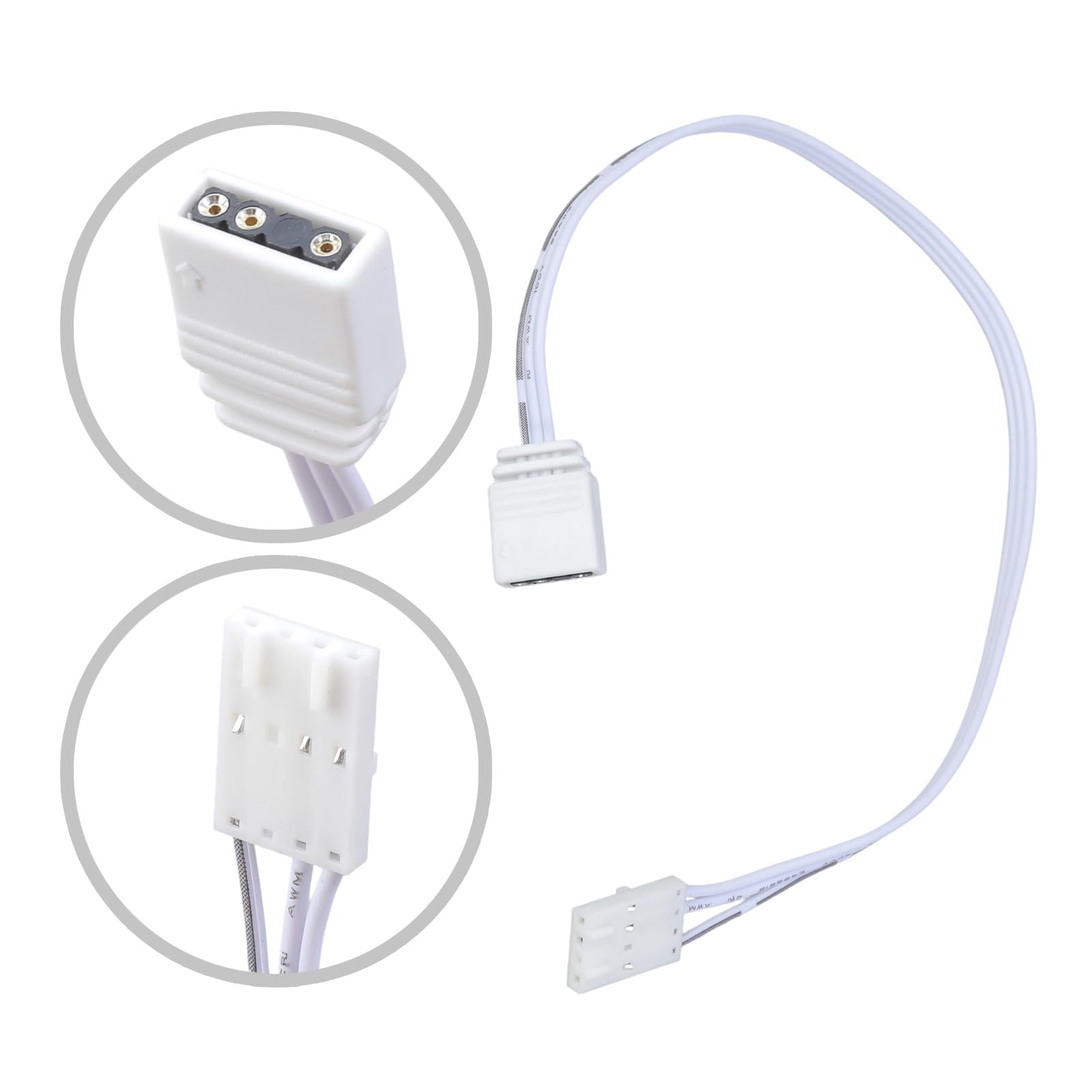Amazon.co.jp: 4ピン ARGB 5V アダプターケーブル 25cm ホワイト延長