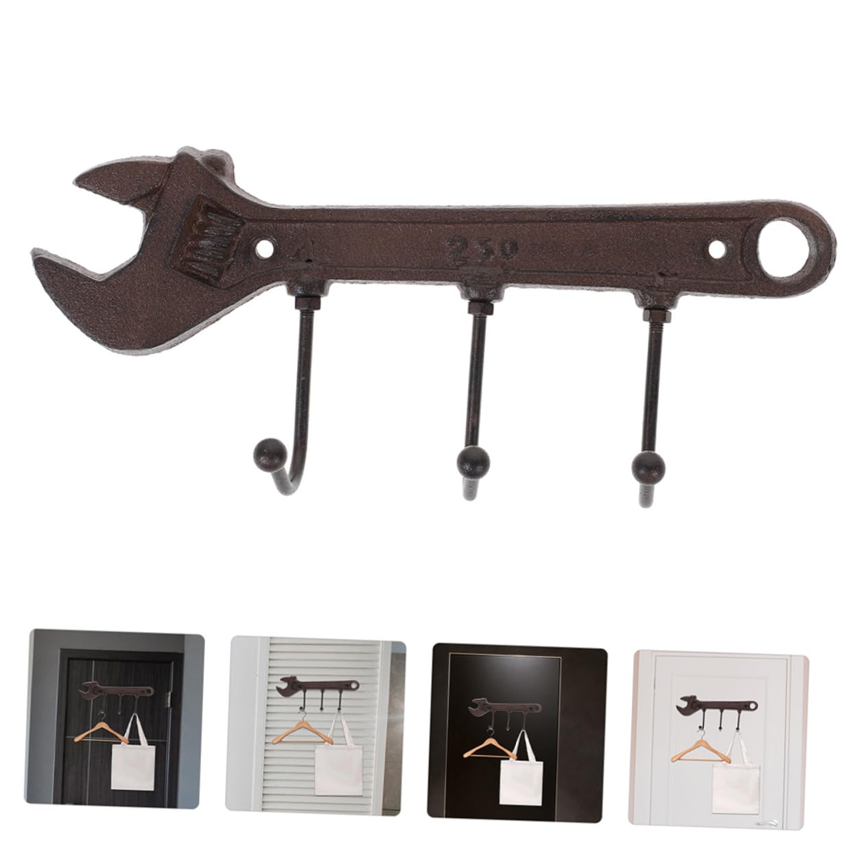 ABOOFAN 2pezzi Gancio da Parete Retrò Appendiabiti per Cappelli in Ferro Gancio per Cappelli da Bagno Carico Pesante Ganci Decorativi Multiuso per Casa Cucina Soggiorno